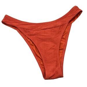 Cupshe Burnt Orange High Waisted Bikini Bottoms NWT Women's Medium Cheeky Rust